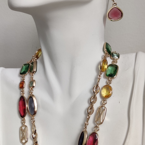 Y2K Anne Klein Colorful Glass Jewelry Set - Picture 11 of 16